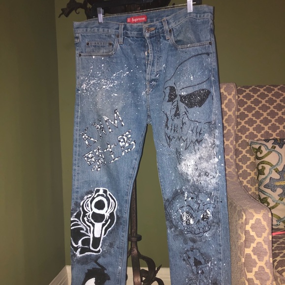 Custom supreme jeans - Picture 1 of 8